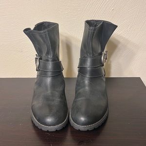 Timberland Earthkeepers Black Motorcycle Boots Size 9.5